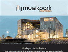 Tablet Screenshot of musikpark-mannheim.de